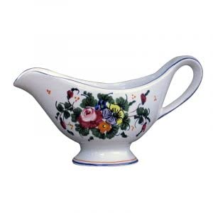 Salsiera in ceramica - Dimensioni: 7,8 × 8,9 cm h 10,9 cm. Made in Italy.