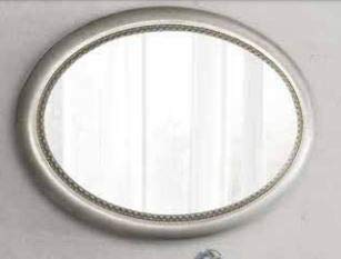 Dafne Italian Design Specchiera Stile Classico Laccata Argento (cm. L. 91 - H. 71 - P. 7) (TVG)