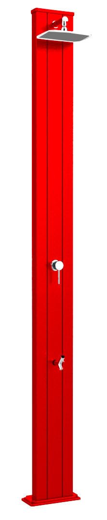 Doccia classica da interno e esterno Arkema Spring S Ingresso acqua calda e acqua fredda regolabile con Miscelatore Doccia Dritta Altezza 228 cm ARKEMA A205 3027 Colore Rosso Cherry