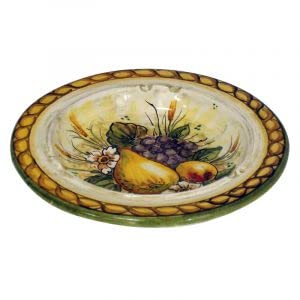 Posacenere rotondo in ceramica - Dimensioni: ø 19,8 cm. Made in Italy.