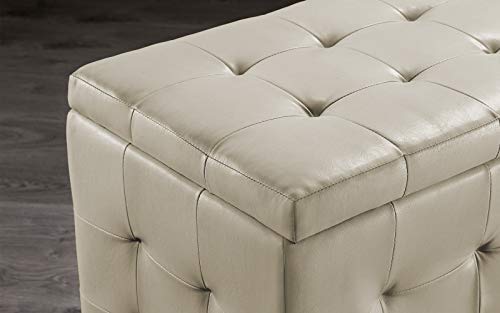 Dafne Italian Design Panca con contenitore - champagne - cm. 134 x 50 x 54h - totalmente ricoperto in similpelle (STD)