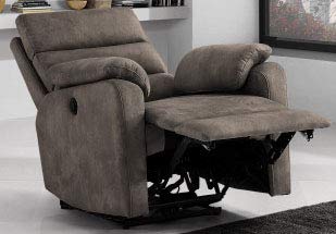 Dafne Italian Design Poltrona relax - Colore: elefante - Rivestimento: similpelle - Sfoderabile: No - Poltrona con recliner manuale. - Misure:cm. cm. 88 x 95 x 99h (STD)