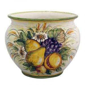 Porta vaso in ceramica - Dimensioni: ø 19,8 cm. Made in Italy.