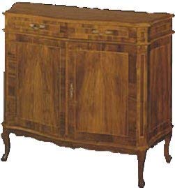Dafne Italian Design Credenza 2 porte -cm: L 100 P 42 H 100 cm - due porte - in noce - 100% Made in Italy -(DF18)