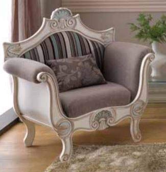 Dafne Italian Design Poltrona Imbottita, Stile Classico (cm. L. 115 - H. 113 - P. 65) (TVG)