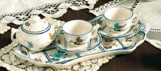 Servizio Caffè in Ceramica Artistica Italiana per Due Persone.