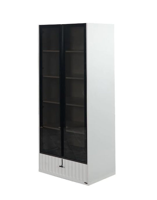 Dafne Italian Design Armadio due ante moderno con ripiani interni modello Coll, modulabile, colore bianco misura 89x205x62 cm.