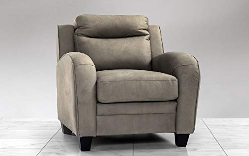 Dafne Italian Design Poltrona per soggiorno e salotto - materiale: similpelle effetto nabuk cm. 92 x 90 x 94h - (STD)