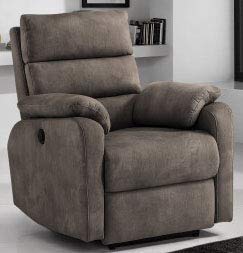 Dafne Italian Design Poltrona relax - Colore: elefante - Rivestimento: similpelle - Sfoderabile: No - Poltrona con recliner manuale. - Misure:cm. cm. 88 x 95 x 99h (STD)