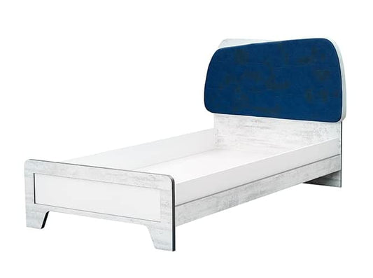 Dafne Italian Design TUTTOCAMERETTE.IT - Cameretta completa per ragazzi stile contemporaneo bianco, grigio chiaro e blu. Comprende letto, materasso, comodino, armadio, scrivania - [LVT]