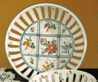 Fruttiera forata in ceramica - misura ø 11" - Made in Italy.
