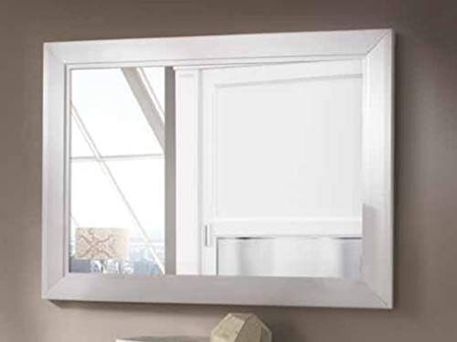 Dafne Italian Design Specchiera Stile Classico Laccata Bianca (cm. L.100 H.75) (TVG)