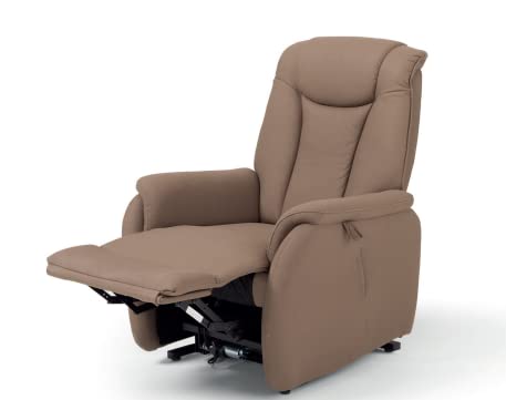 Dafne Italian Design Poltrona relax in tessuto antimacchia aquaclean colore beige - misure cm. L 78 l 86 H 109 - Made in Italy