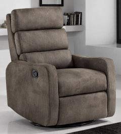 Dafne Italian Design Poltrona relax - elefante - similpelle - Poltrona con recliner manuale, cm. 72 x 93 x 107h (STD)