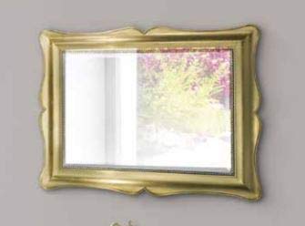Dafne Italian Design Specchiera Stile Classico Laccata Oro (cm. L. 105 - H. 85 - P. 5) (TVG)