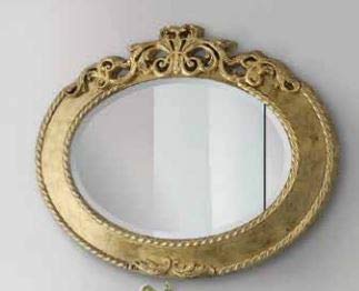 Dafne Italian Design Specchiera Stile Classico intarsiata Oro (cm. L. 92 - H. 75 - P. 4,5) (TVG)