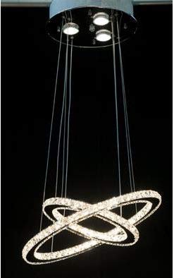 Dafne Italian Design Lampadario - Lampadario a soffitto con rombi concentrici - Sospensione con lampadine a led