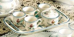 Set caffè in ceramica per quattro - Made in Italy.