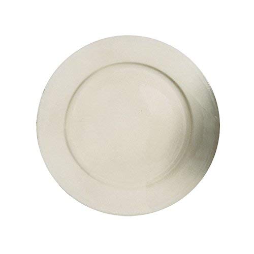 Dafne Italian Design Piatto da portata/centrotavola color bianco anticato in ceramica artistica di Castelli, Dimensioni: � cm 40