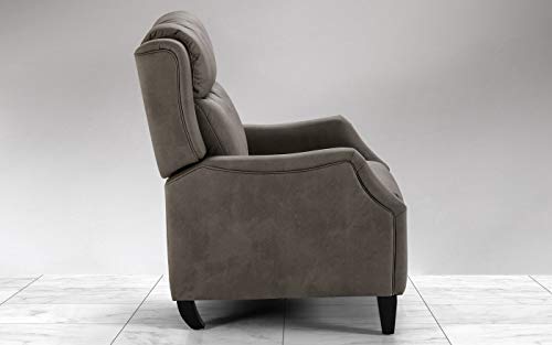 Dafne Italian Design Poltrona relax - similpelle grigio elefante - Poltrona con recliner manuale. - cm. 90 x 75 x 101h (STD)