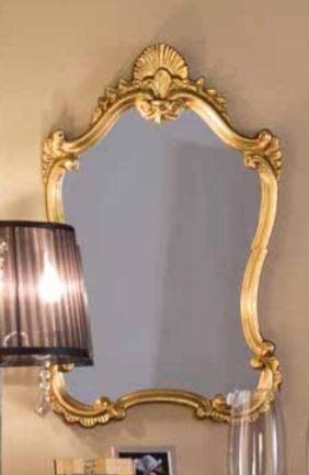 Dafne Italian Design Specchiera Stile Classico intarsiata Oro (cm. L. 45 - H. 72 - P. 5) (TVG)