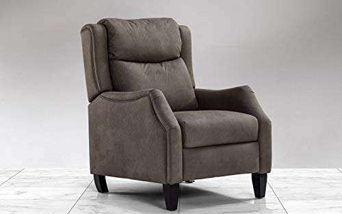 Dafne Italian Design Poltrona relax - similpelle grigio elefante - Poltrona con recliner manuale. - cm. 90 x 75 x 101h (STD)