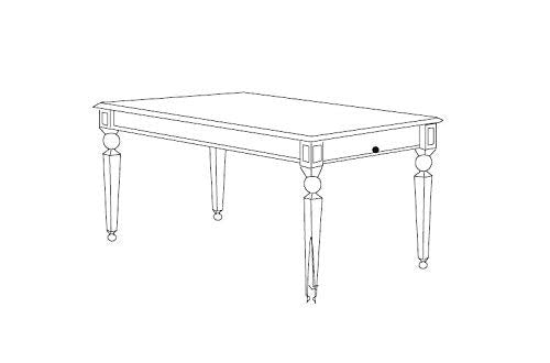 Tavolo allungabile, colore legno chiaro e avorio, chiuso 180x95, aperto 255x95, H.78, 70 Kg, Struttura: piano in legno massiccio legno tiglio o noce intarsiato c/acero bianco.100% Made in Italy
