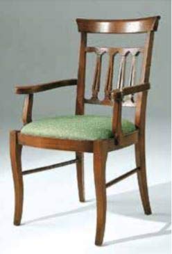 Dafne Italian Design Poltrona Imbottita, Stile Classico (cm. L. 62 - H. 96 - P. 50 (TVG)