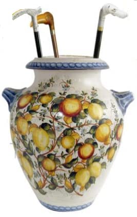Portaombrelli in Ceramica Artistica Italiana. Dimensioni: h 49.784 cm.