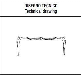 Dafne Italian Design Tavolo rettangolare stucco fiorentino cenere, decorazione con foglia argento, chiuso 190x100, aperto 265x100, H. 78