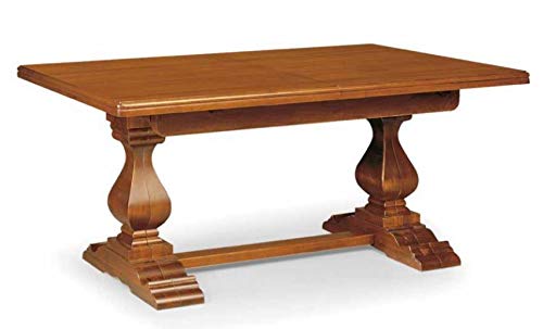Dafne Italian Design Tavolo Classico allungabile in noc- Stile Classico (cm. L. 180 - P. 100) (TVG)