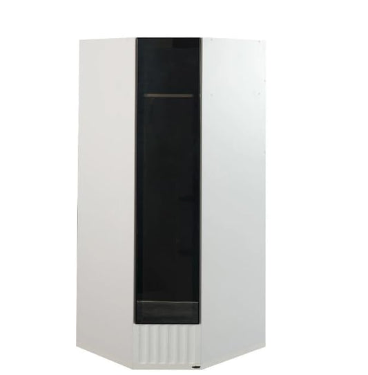 Dafne Italian Design Armadio angolare 1 anta moderno modello Coool colore bianco misura 90x205x90 cm.