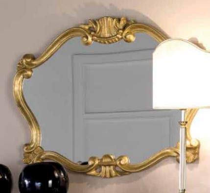 Dafne Italian Design Specchiera Stile Classico intarsiata Oro (cm. L. 91 - H. 67 - P. 3) (TVG)