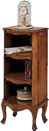 Dafne Italian Design Porta telefono -cm:L 44 P 32 H 99 cm - in noce - 3 ripiani - 100% Made in Italy -(DF18)