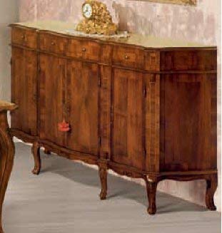 Dafne Italian Design Credenza 4 porte -cm: L 180 P 50 H 101 cm - quattro porte - in noce - 100% Made in Italy -(DF18)