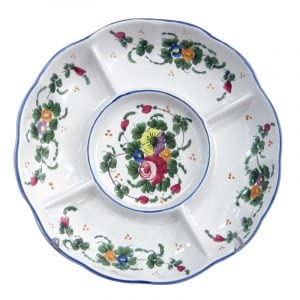 Piatto antipasto in ceramica - Dimensioni: ø 23,4 cm - Made in Italy.