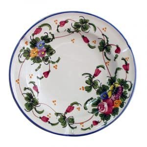 Posacenere rotondo in ceramica - Dimensioni: ø 15 cm - Made in Italy.