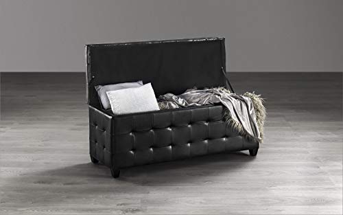 Dafne Italian Design Panca con contenitore - nero - cm. 134 x 50 x 54h - (STD)