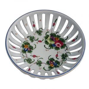 Dafne Italian Design Portafrutta in ceramica - Dimensioni: ø 17" - Made in Italy.