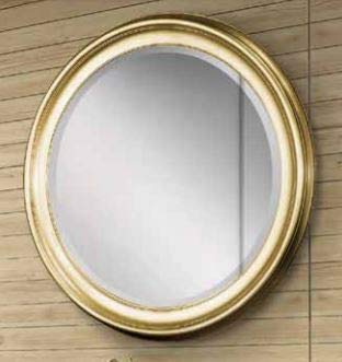 Dafne Italian Design Specchiera Stile Classico Laccata Oro (cm. Ø 122 - P. 6,5) (TVG)