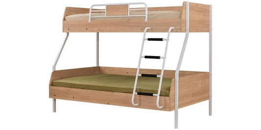 Dafne Italian Design TUTTOCAMERETTE.IT - Cameretta completa per ragazzi/e stile classico colore bianco e legno chiaro comprende: letto a castello, armadio, scrivania, sedia - [RTK]