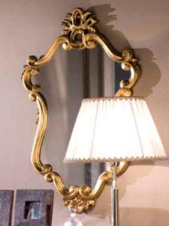 Dafne Italian Design Specchiera Stile Classico intarsiata Oro (cm. L. 62 - H. 100 - P. 3) (TVG)