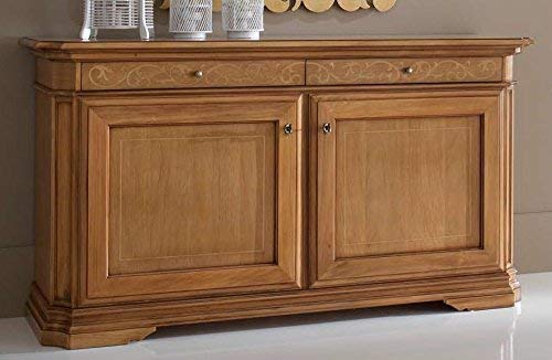 Dafne Italian Design Credenza 2 ante, legno chiaro, 105X55X192,5, 92 Kg, legno massiccio in tiglio o noce toulipier. Ante: telaio massiccio in noce toulipier 100% Made in Italy