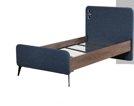 Dafne Italian Design Letto singolo Campus colore azzurro, cm. 120 X 110 X 207 comprensivo di materasso cm. 100x200x25.