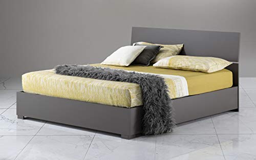 Letto matrimoniale con contenitore dotato di rete ortopedica a doghe cm. 169 x 203 x 94h. (Serie: Dafne-Letti-ST15