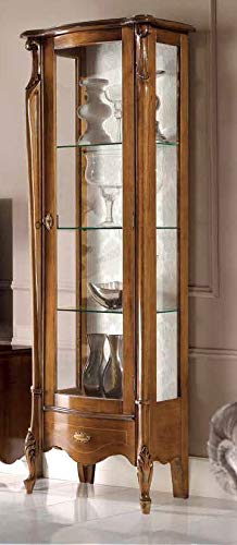 Dafne Italian Design Vetrina Stile Classico Noce (cm. L. 61 - P. 39 - H. 183) (TVG)
