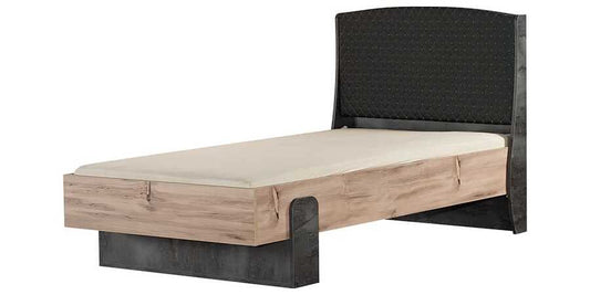 Dafne Italian Design TUTTOCAMERETTE.IT - Cameretta completa per ragazzi stile moderno legno bianco, grigio antracite e legno chiaro. Comprende letto, comodino, armadio, comò - LVT