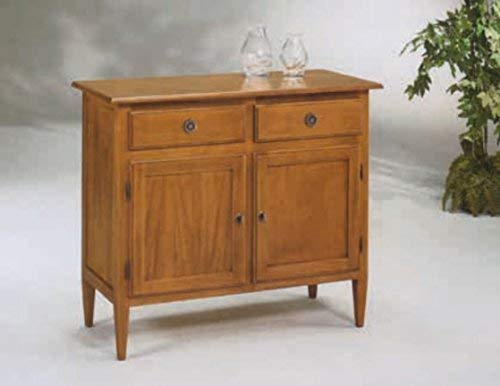 Dafne Italian Design Credenza 2 porte e 2 cassetti -cm: L 110 P 46 H 94 cm - in noce - 100% Made in Italy -(DF18)