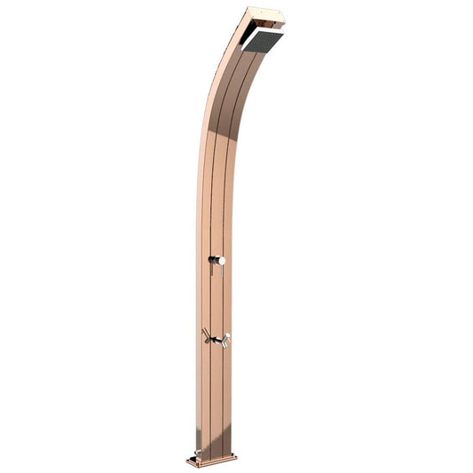 arkema Doccia Solare da Giardino Temporizzatore e Lavapiedi Spring Top Line Oro Rosa