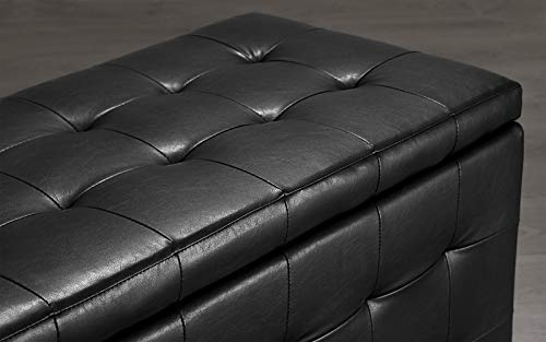 Dafne Italian Design Panca con contenitore - nero - cm. 134 x 50 x 54h - (STD)